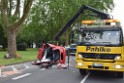 Schwerer VU Pkw Baum Koeln Deutz Messekreisel P302